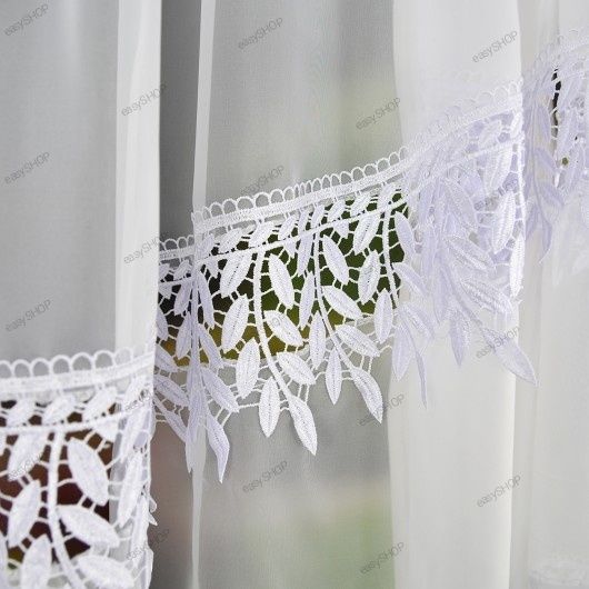 Gotowa firana 160x400 z gipiurą 8 i 15 cm