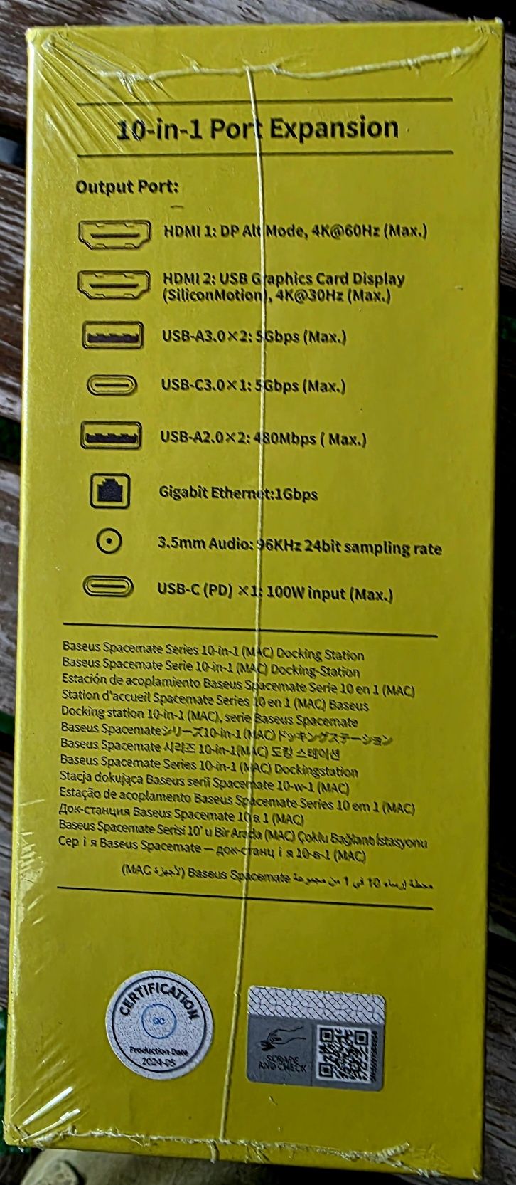 Stacja dokująca Baseus Spacemate 10W1 Typu C do laptopów