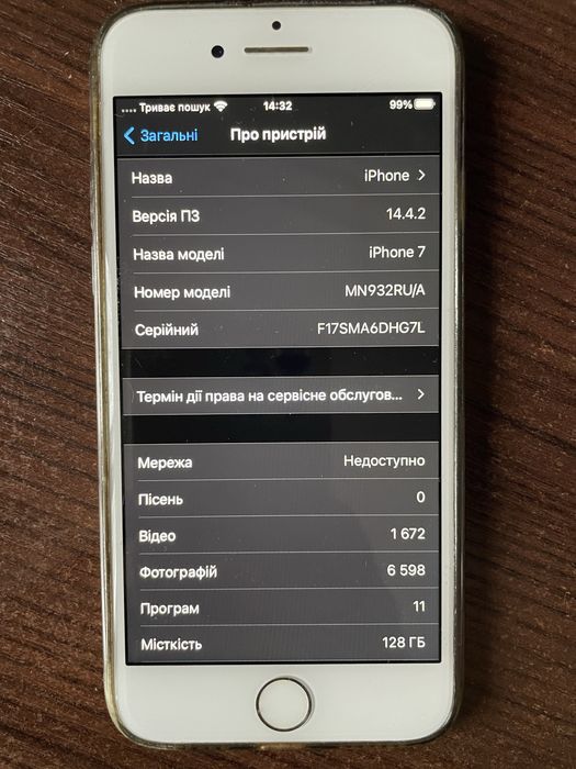 iPhone 7 128GB білий