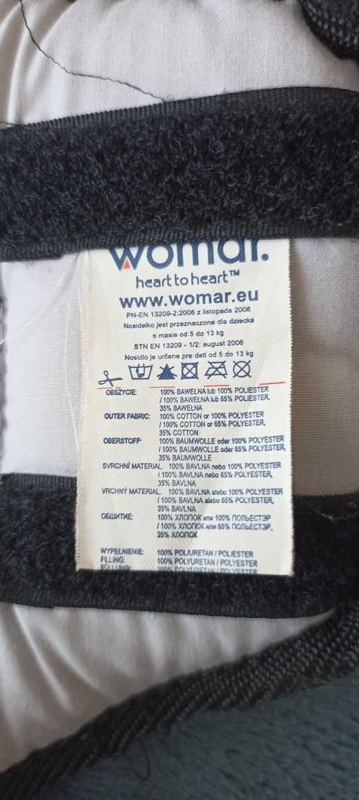 Nosidełko dla dziecka 9-13 kg Womar Zaffiro