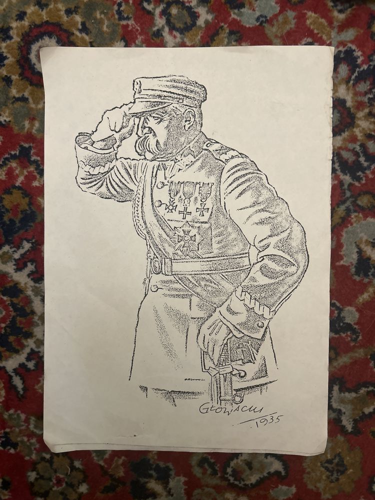 jozef pilsudski marszalek glowacki 1935 plakat