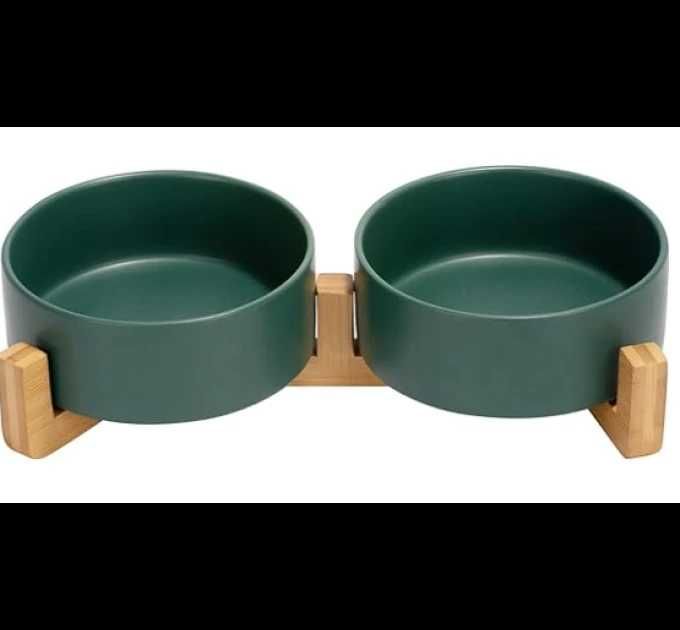 Подвійна керамічна миска для тварин, 27.5см 7.14.285 (колір уточнюйте)