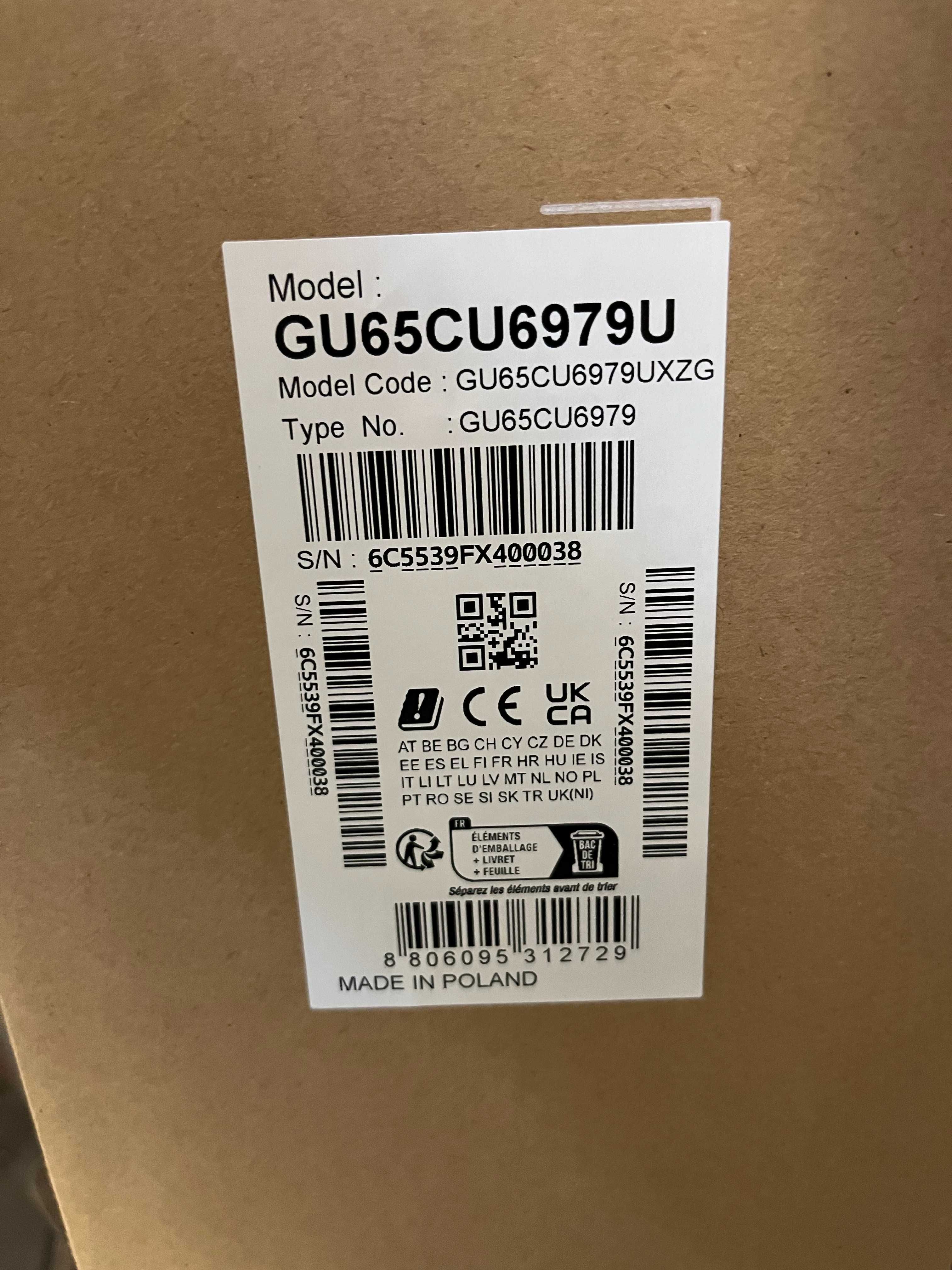 Telewizor Crystal UHD Samsung GU65CU6979UXZG 65" 4K UHD JAK NOWY!