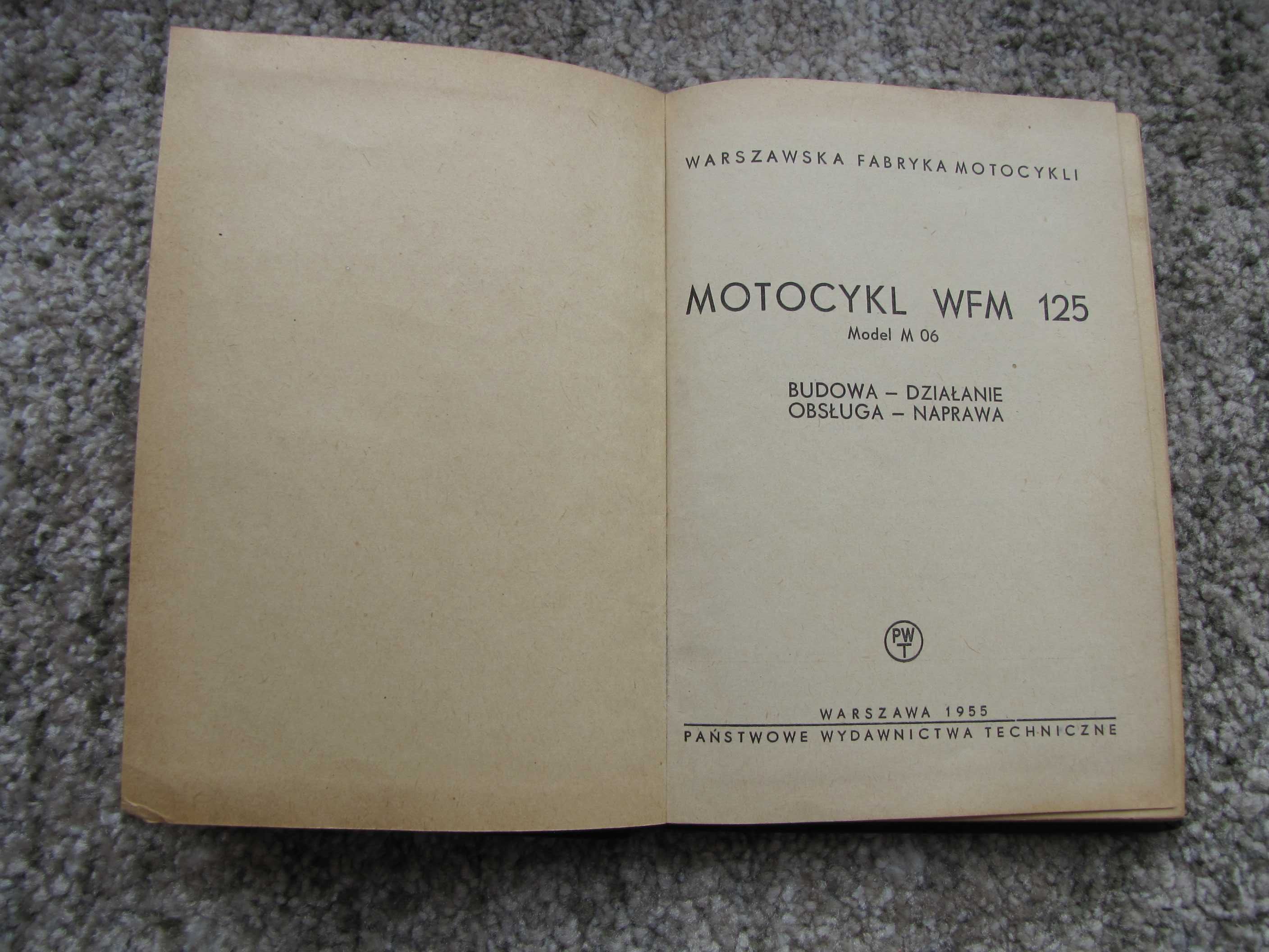 Instrukcja obsługi Wfm M06 1955 rok