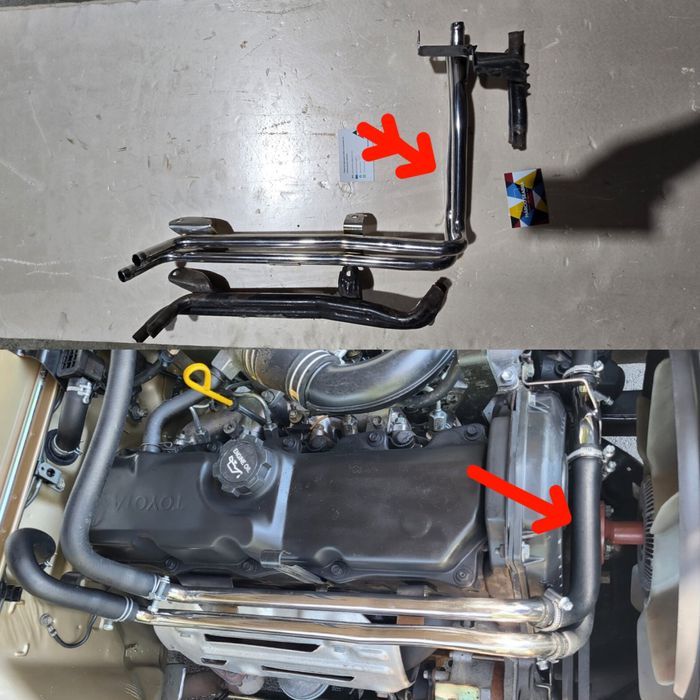 Toyota hilux tubos de água inoxidável