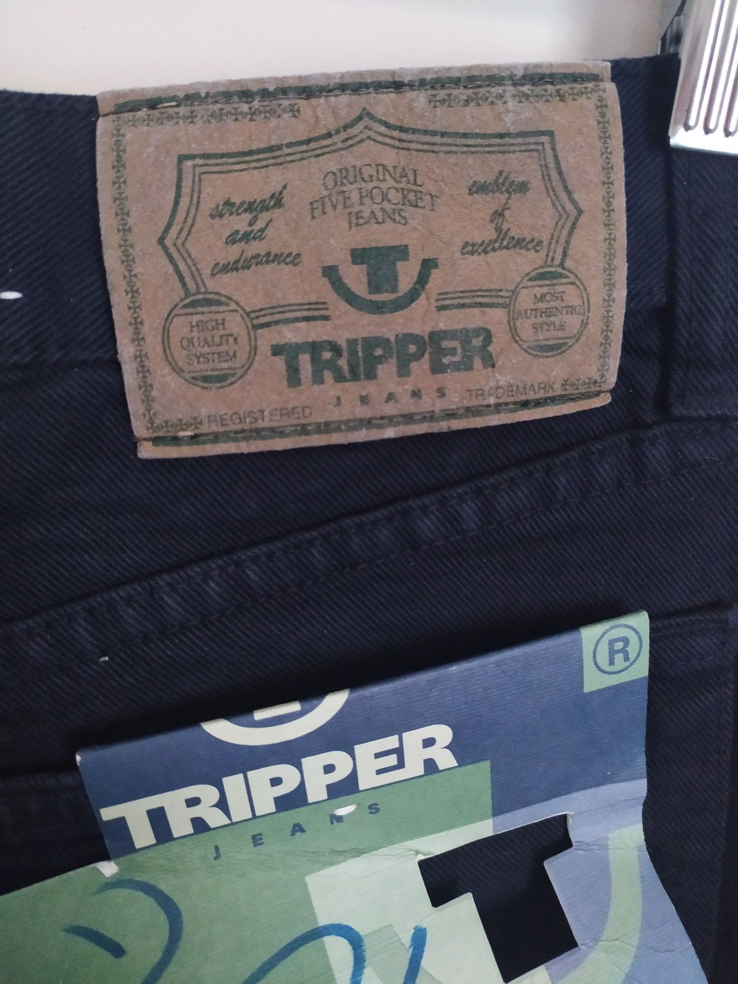 Vintage Tripper - ciemno granatowe dżinsy męskie rozmiar 33/34