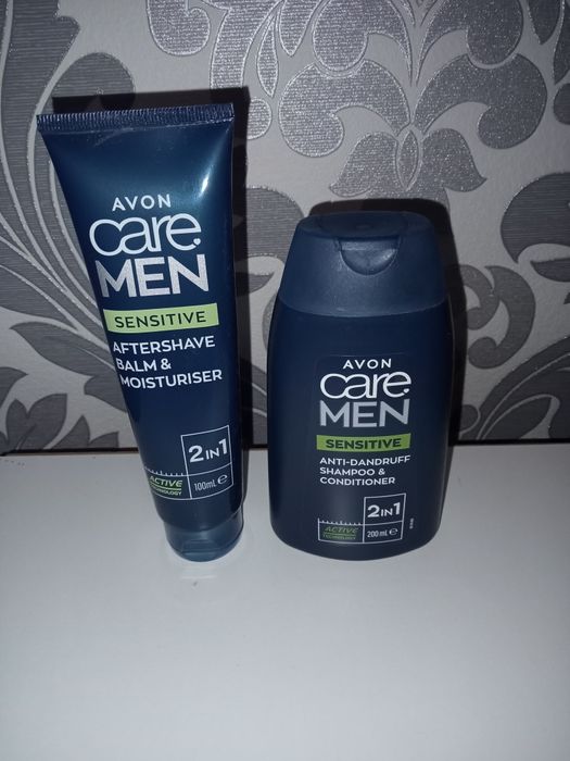 Avon Care Men sensitve balsam po goleniu i szampon