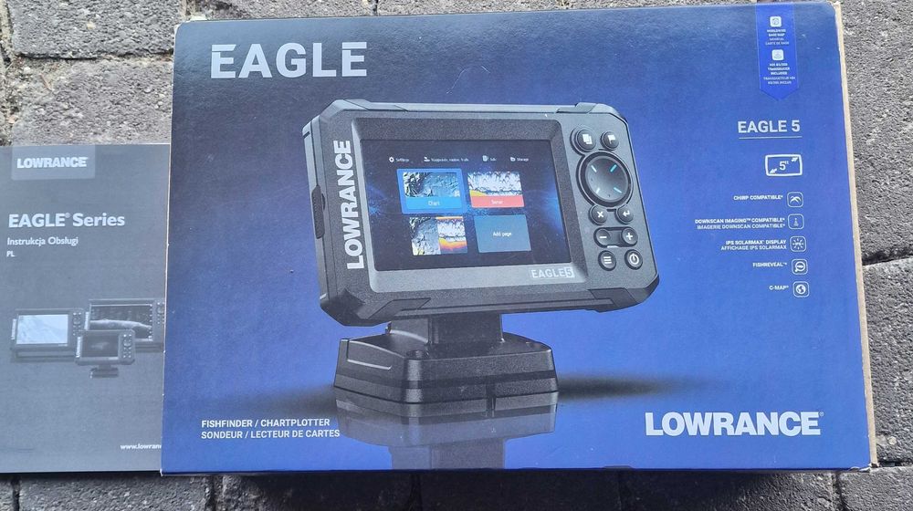 Echosonda Hook 5x z sonarem nowa obsługuje mapy
