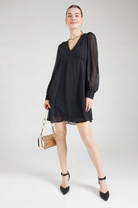 Damska Sukienka Koktajlowa Z Krytym Zamkiem I Dekoltem W Szpic Xs