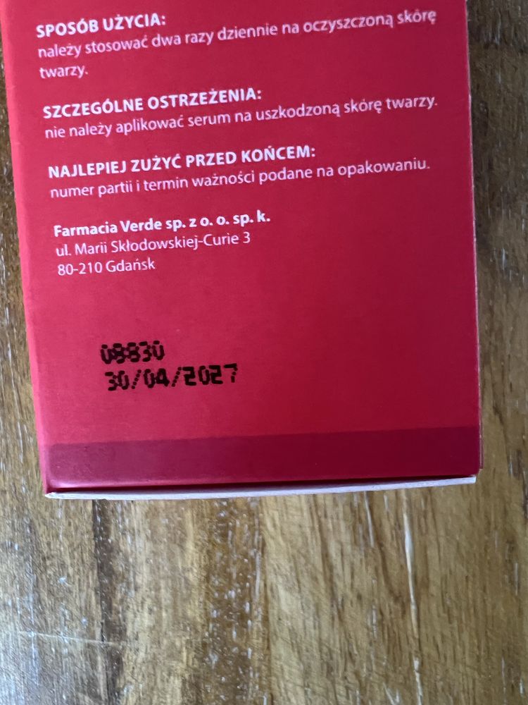 Nowy krem Mialenia lifting face serum dzień/noc  Verdelove