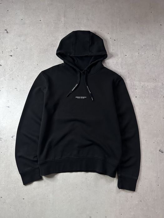 Armani Exchange Black Hoodie Original чоловіче худі кофта армані