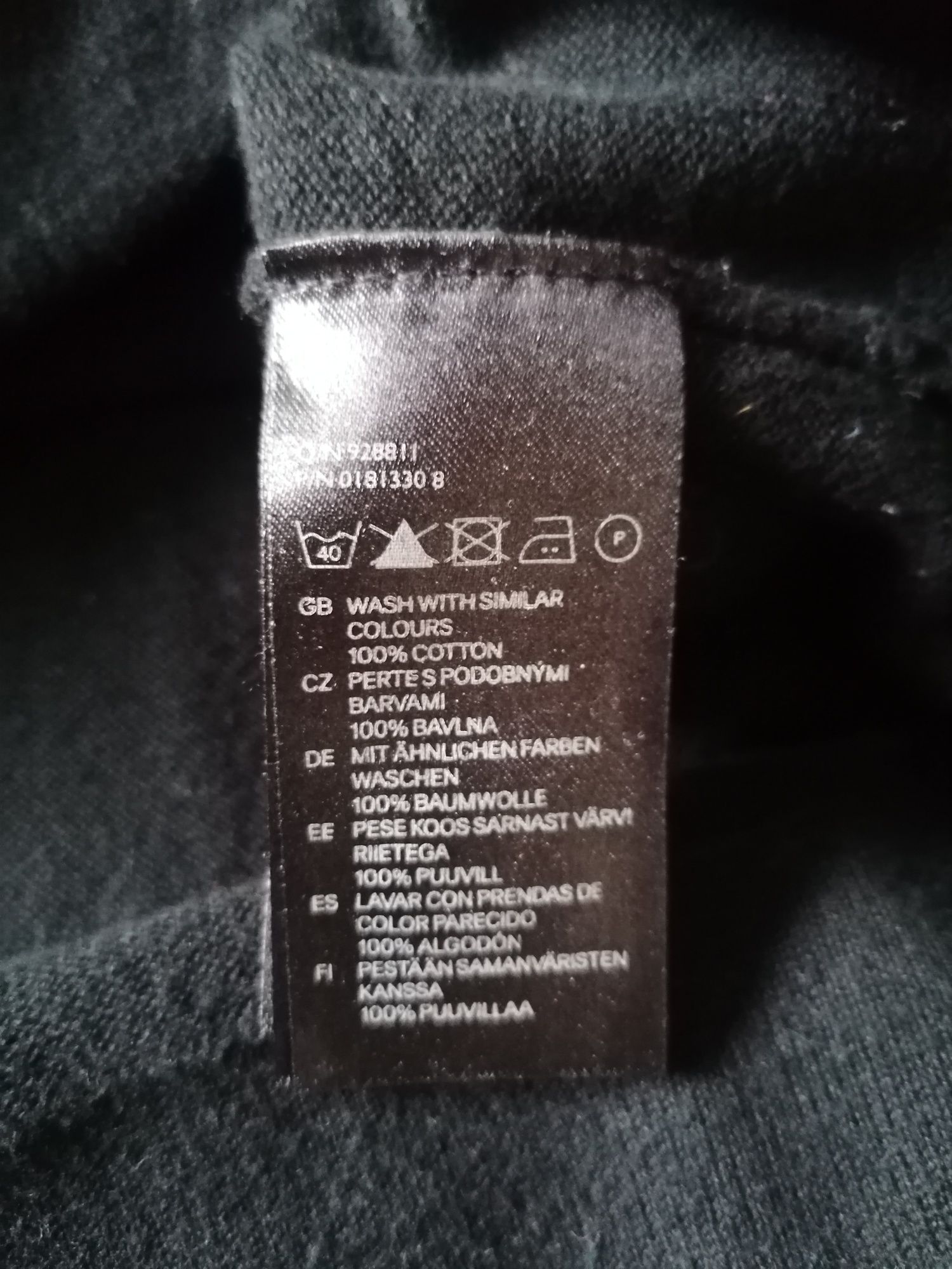 Czarny bawełniany kardigan męski H&M M