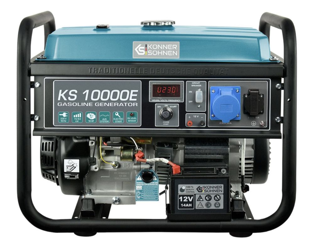 Бензиновий генератор KS 10000E 8кВт однофазний з електростартером!
