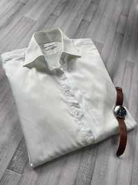 Albione elegancka męska biała koszula 100% bawełna