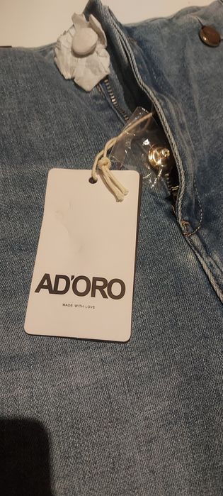 Kuloty jeansowe AD'ORO spodnie szerokie nogawki nowe z metkami