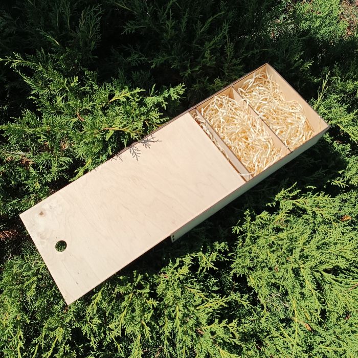 Деревянная коробка с фанеры с наполнителем, коробка под заказ