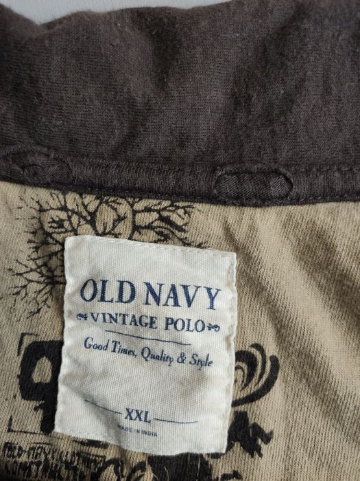 Old navy koszulka polo w paski z nadrukiem r. Xxl