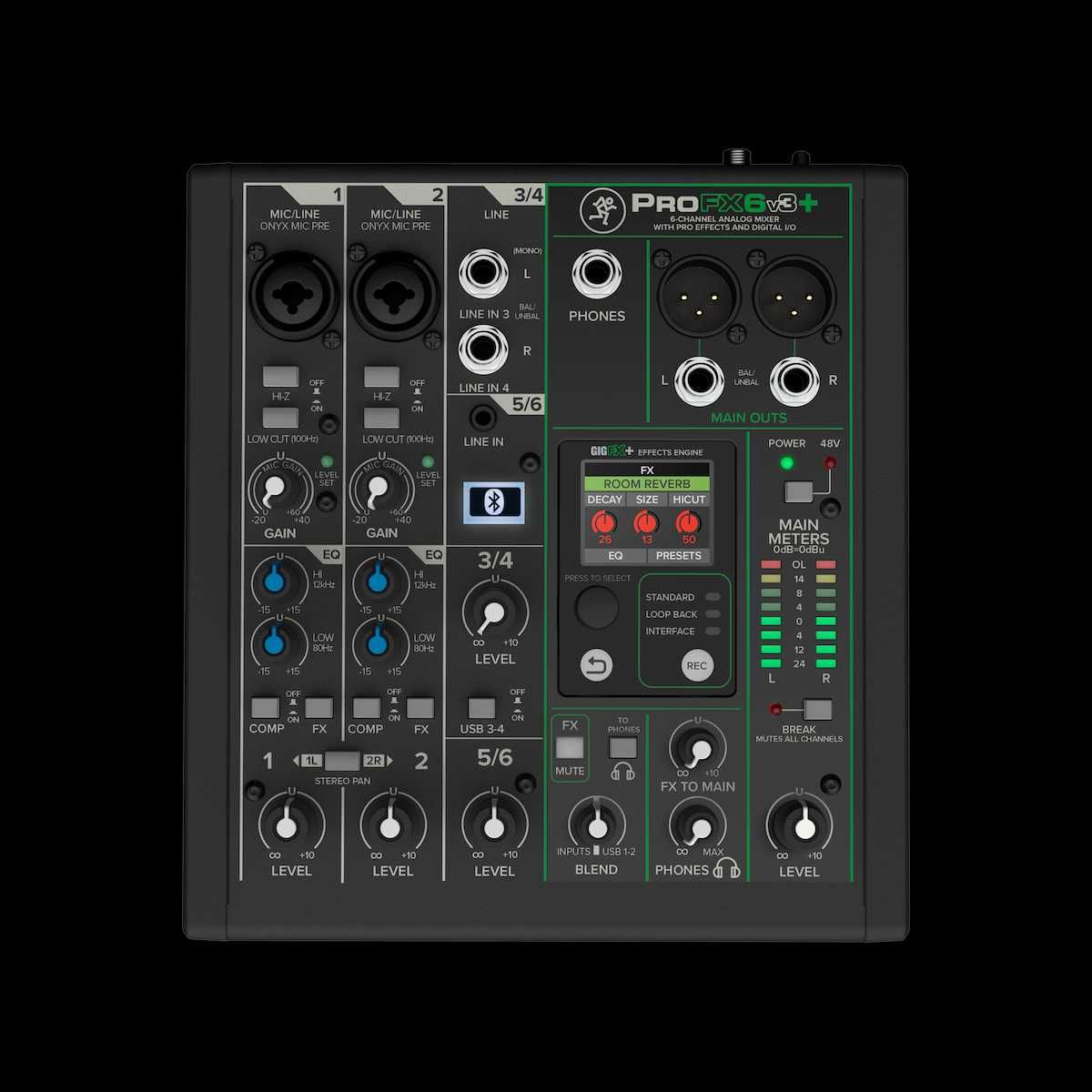 Mackie Pro FX6v3+ 6-kanałowy mikser analogowy interfejs audio USB-C