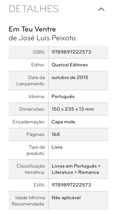 “Em Teu Ventre”, José Luís Peixoto