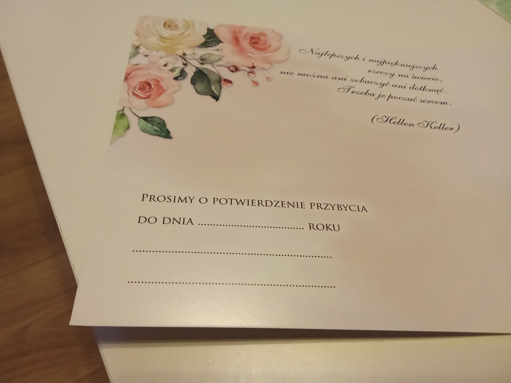 Zaproszenie na ślub 4 sztuki