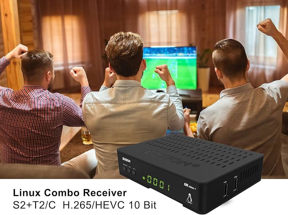 Edision OS nino plus Odbiornik DVB-S2 + DVB-T2/C H.265 z WLAN