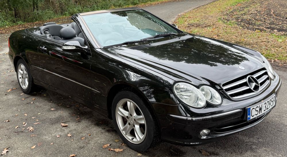 **Mercedes Benz CLK 200K 163km, W209, cabrio, skóry, automat**
