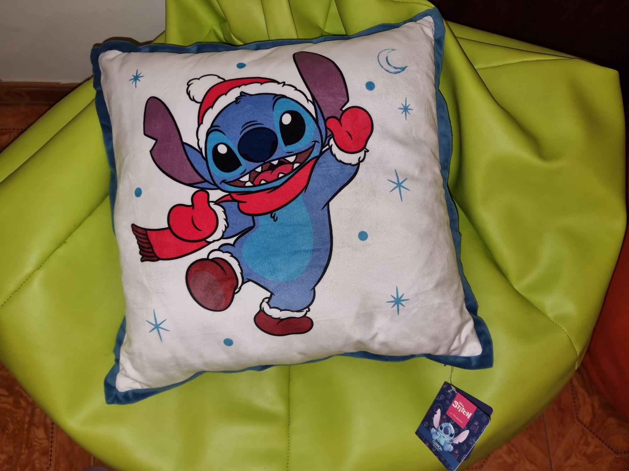 Almofada / Manta polar Disney : Stitch e Angel - Natal (novas)