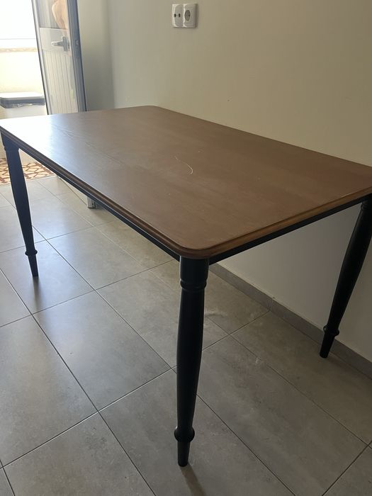 Mesa jantar base de ferro