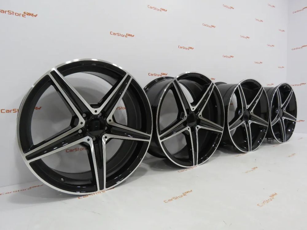 Jantes Look Mercedes AMG 19 x 8j et42 + 9j et 45 5x112 Preto + Polido
