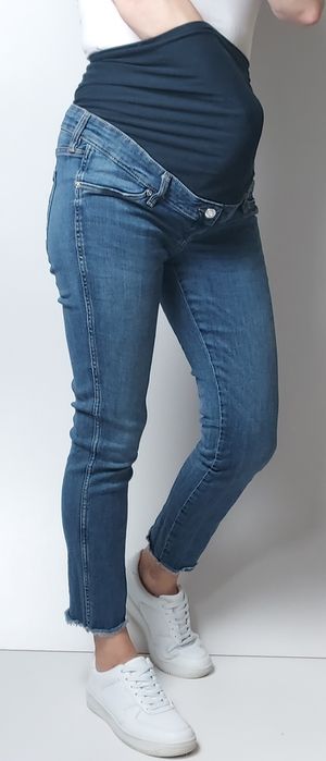 H&M MAMA_jeansy ciążowe Skinny Ankle_38/M L32
