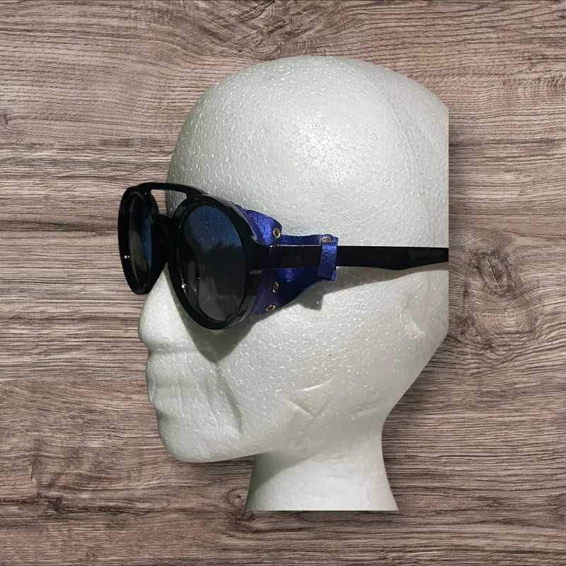 Mega stylowe okulary męskie hit 2025 lenonki skórzane stylowy krój