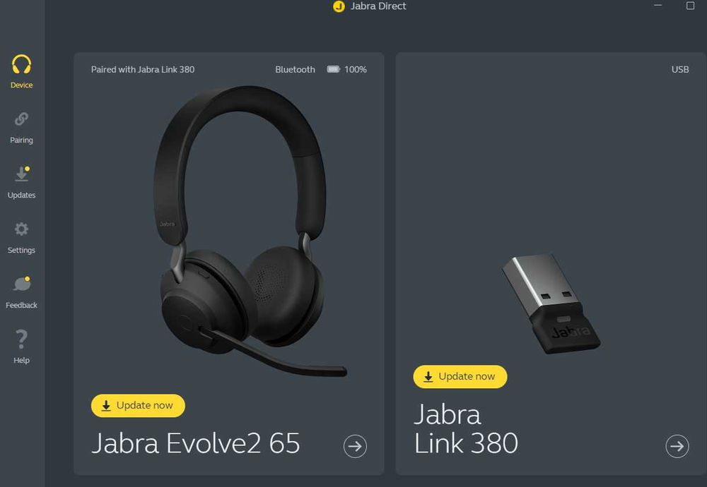 Гарнитура Jabra 2 65 +адаптер jabralink USB + докстанция jabra
