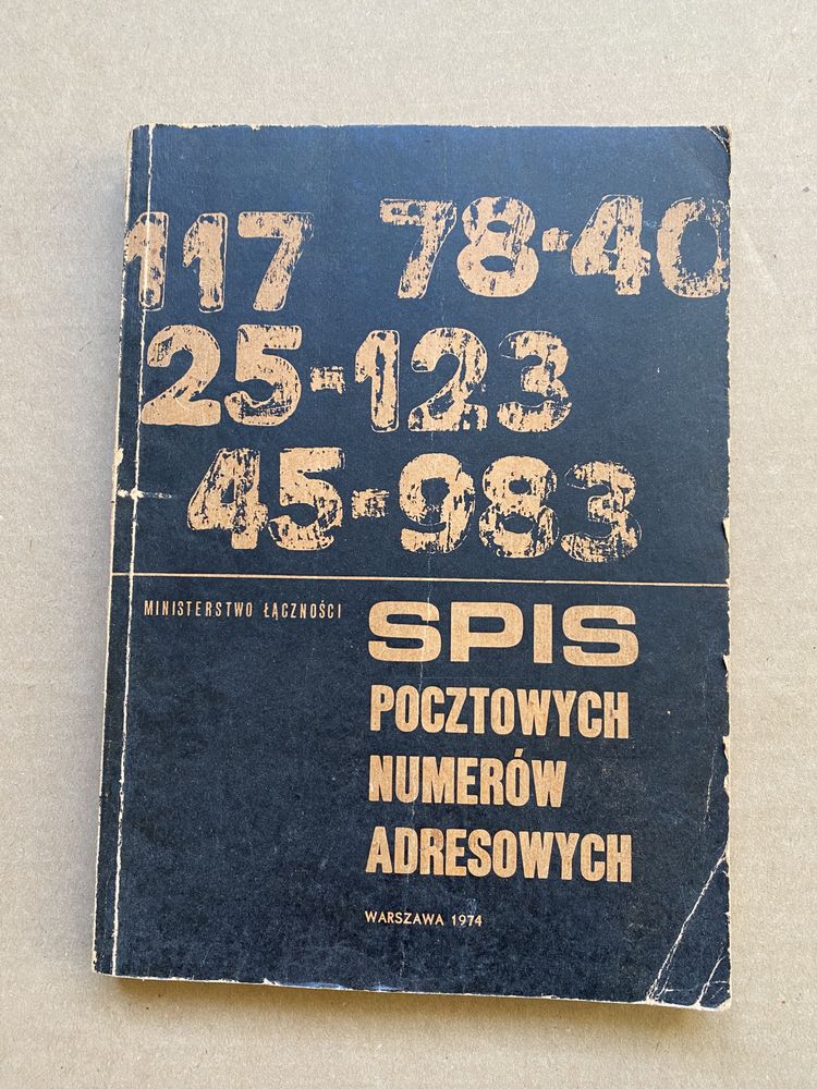 Spis pocztowych numerów adresowych z 1974 roku