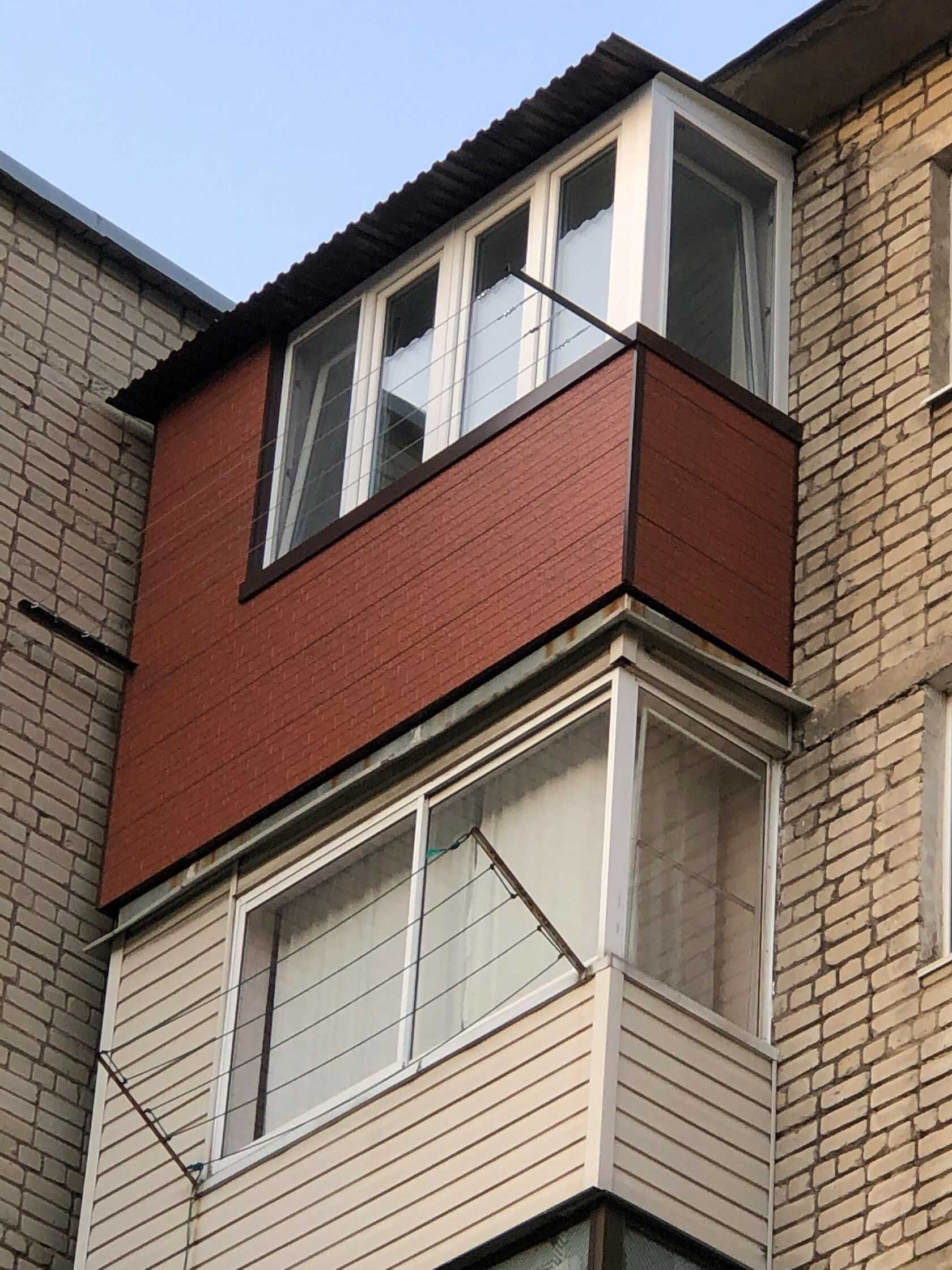 Балконна РАМА метало-пластикова у Градизьку. Заміна! Остекленение