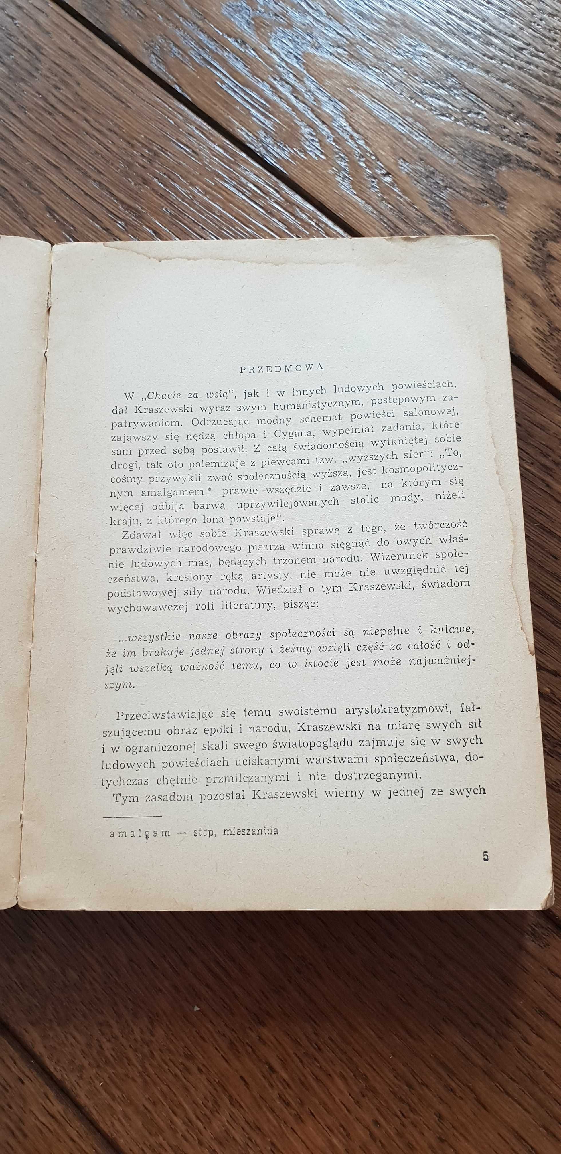 Książka rok 1956 "Chata za wsią" Józef Ignacy Kraszewski
