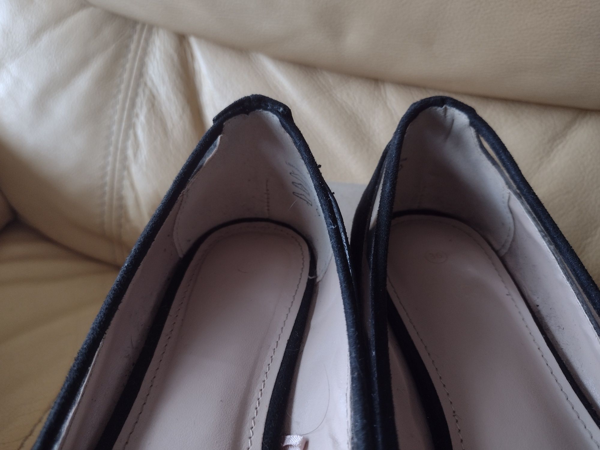 Eleganckie damskie pantofle czarne 36
