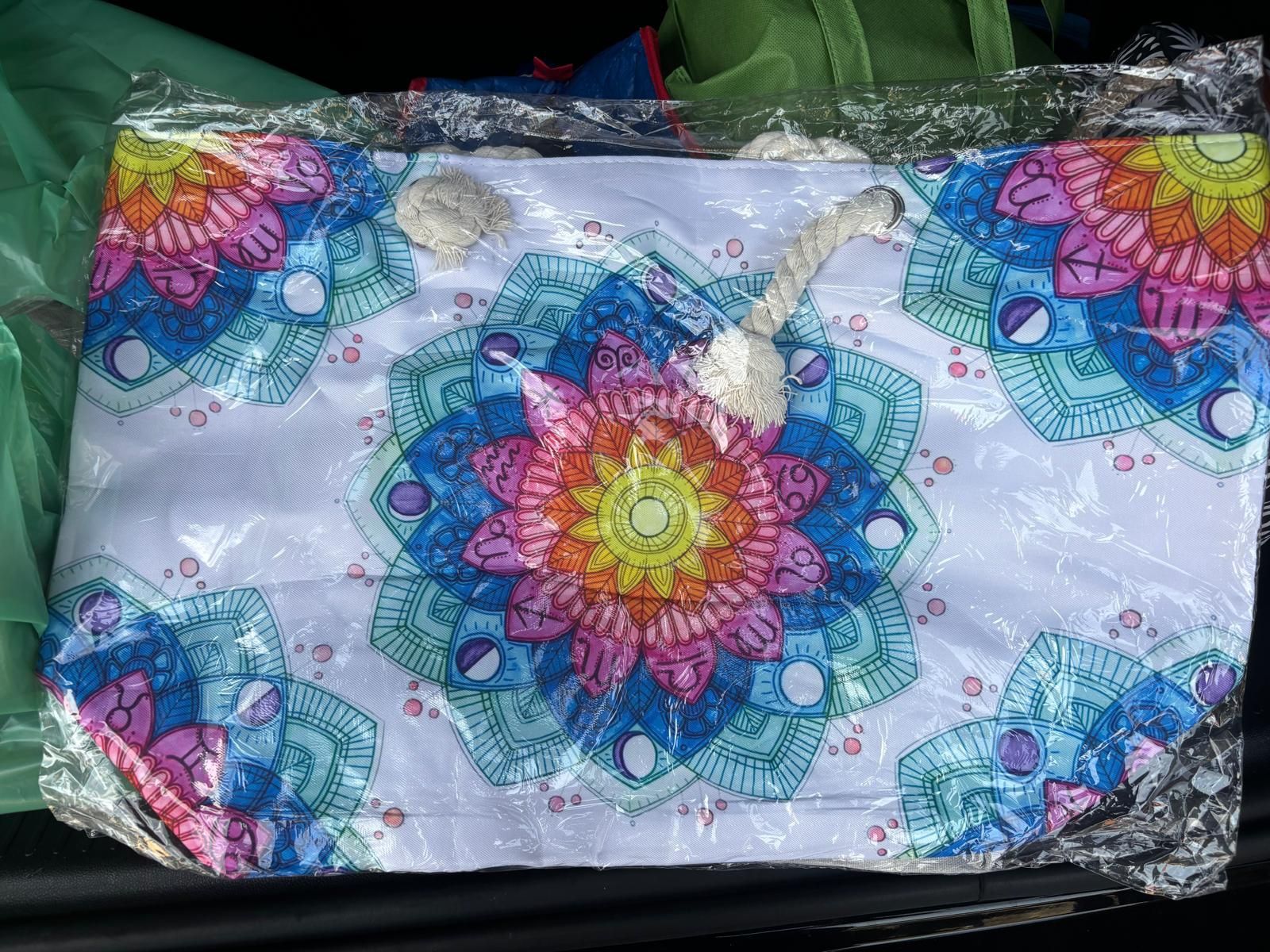 Mala de praia com carteira