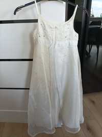 Sukienka biała, rozmiar 110.