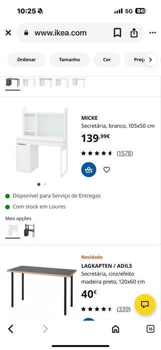 Secretária igual a foto tudo incluído