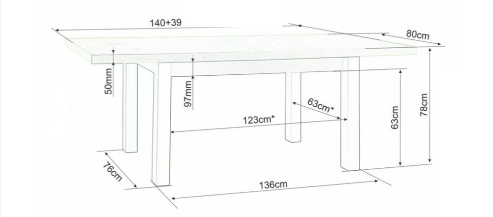 Stół presto 140(180)x80 (dąb artisan) Signal Meble