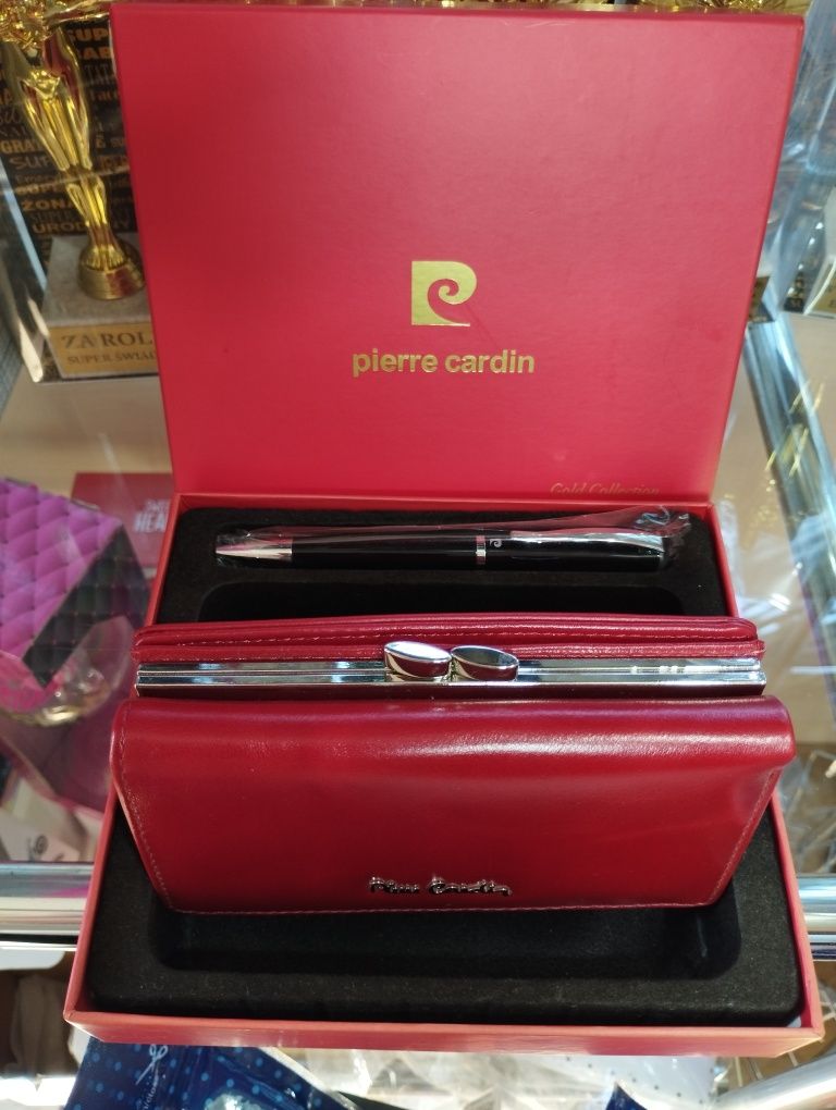 Pierre Cardin zestaw damski portfel skórzany i długopis prezent gadżet