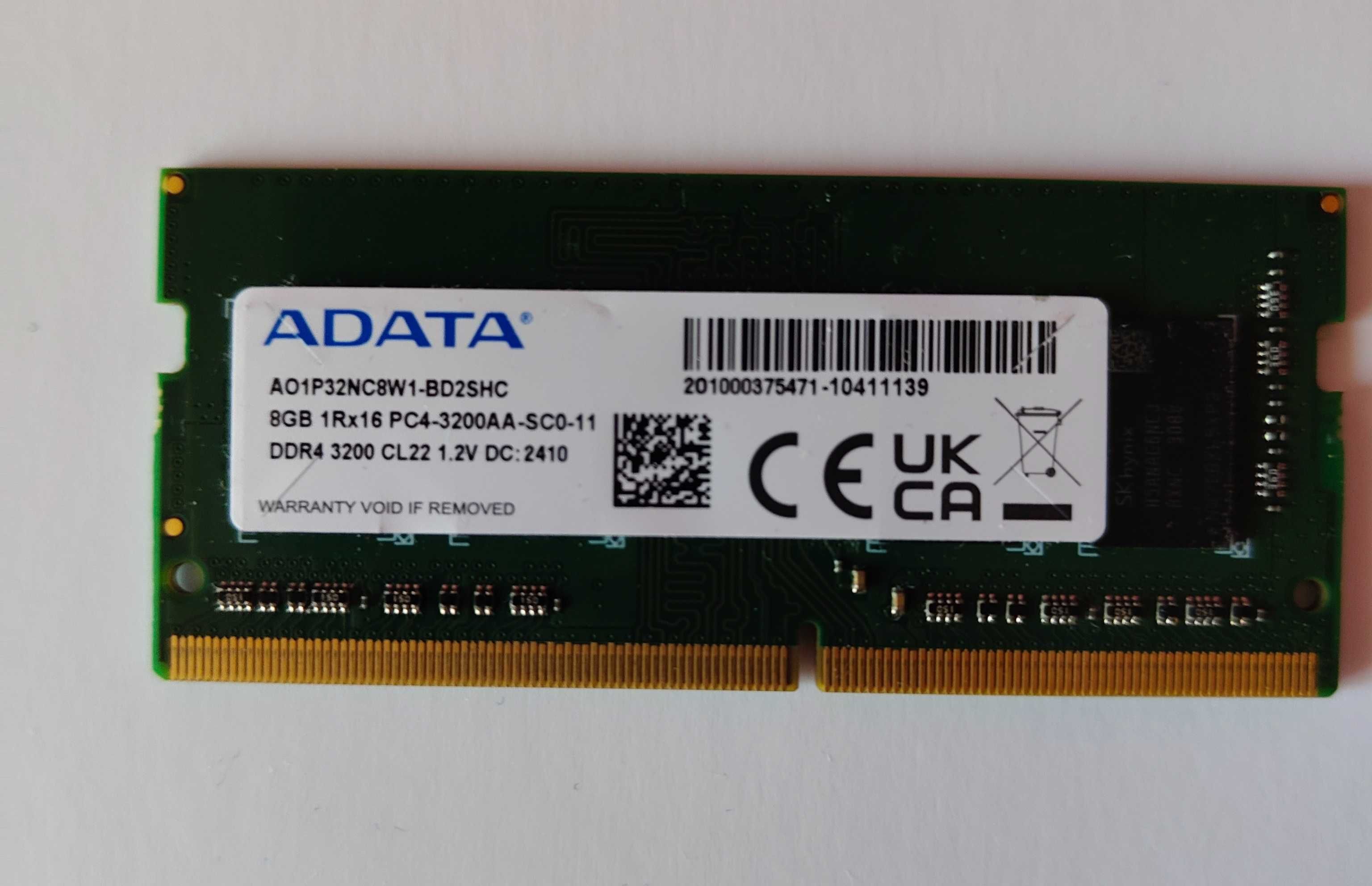 Pamięć RAM ADATA 8GB DDR4 3200MHz SoDimm