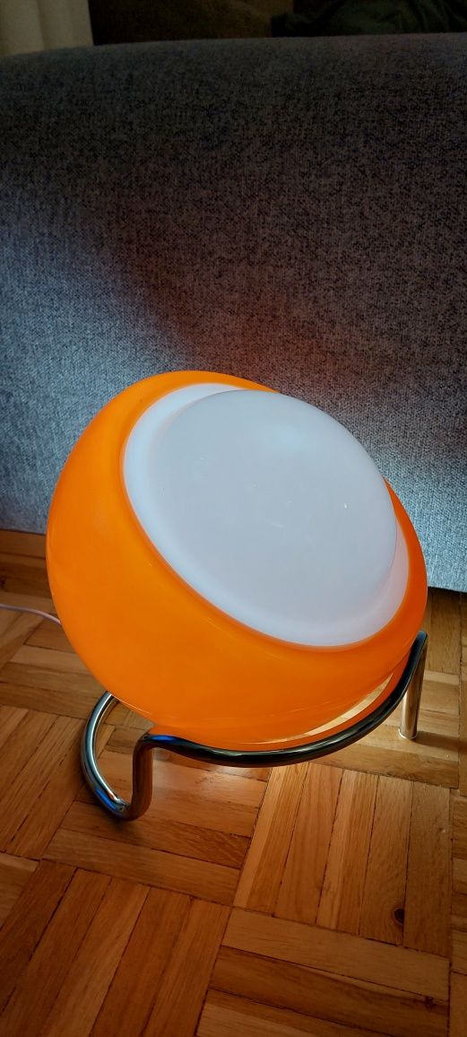 Lampa do salonu do sypialni nowoczesna szklana pomarańczowa LED USB