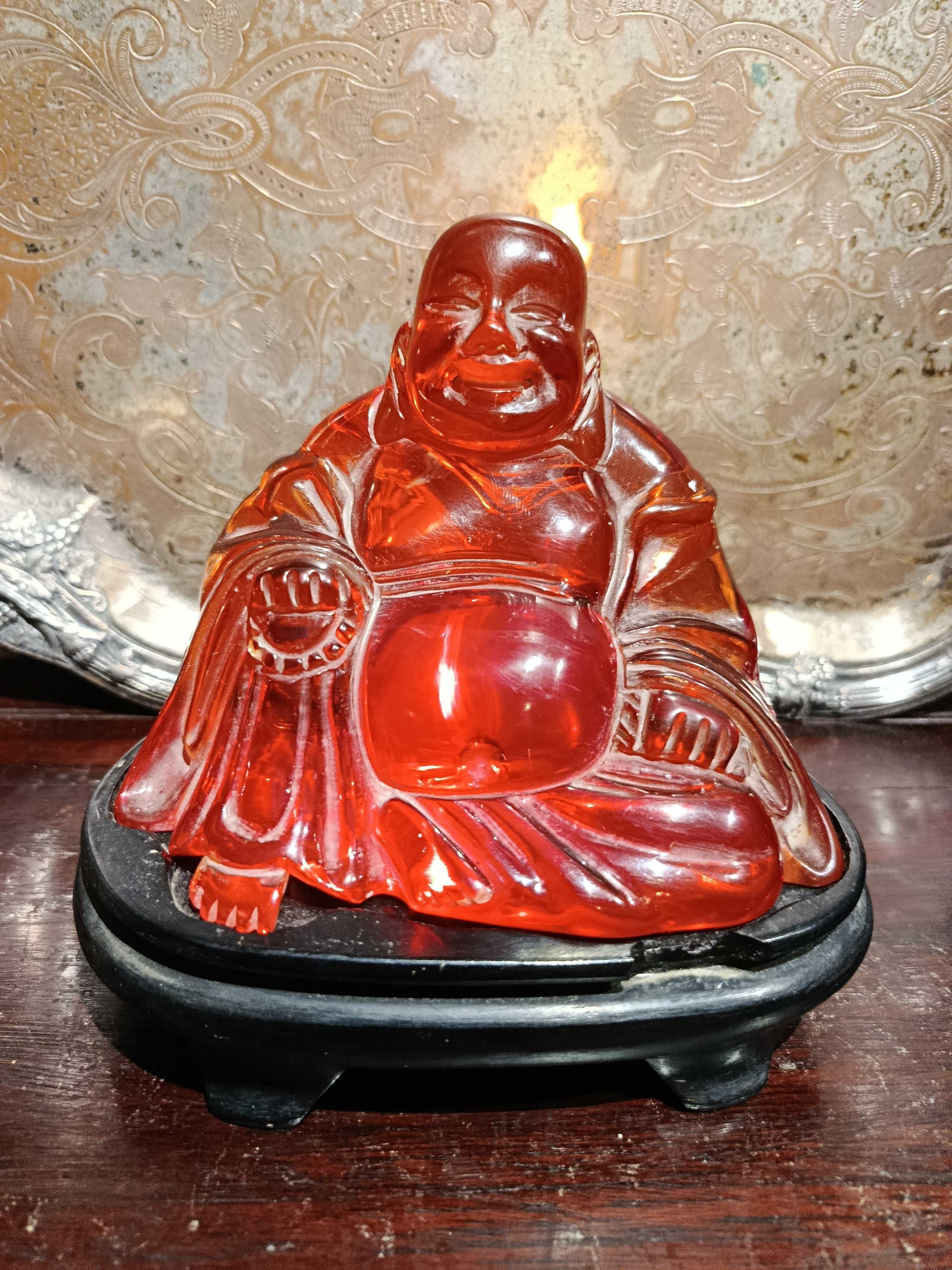 Buda Resina Ambar Antigo 14 cm