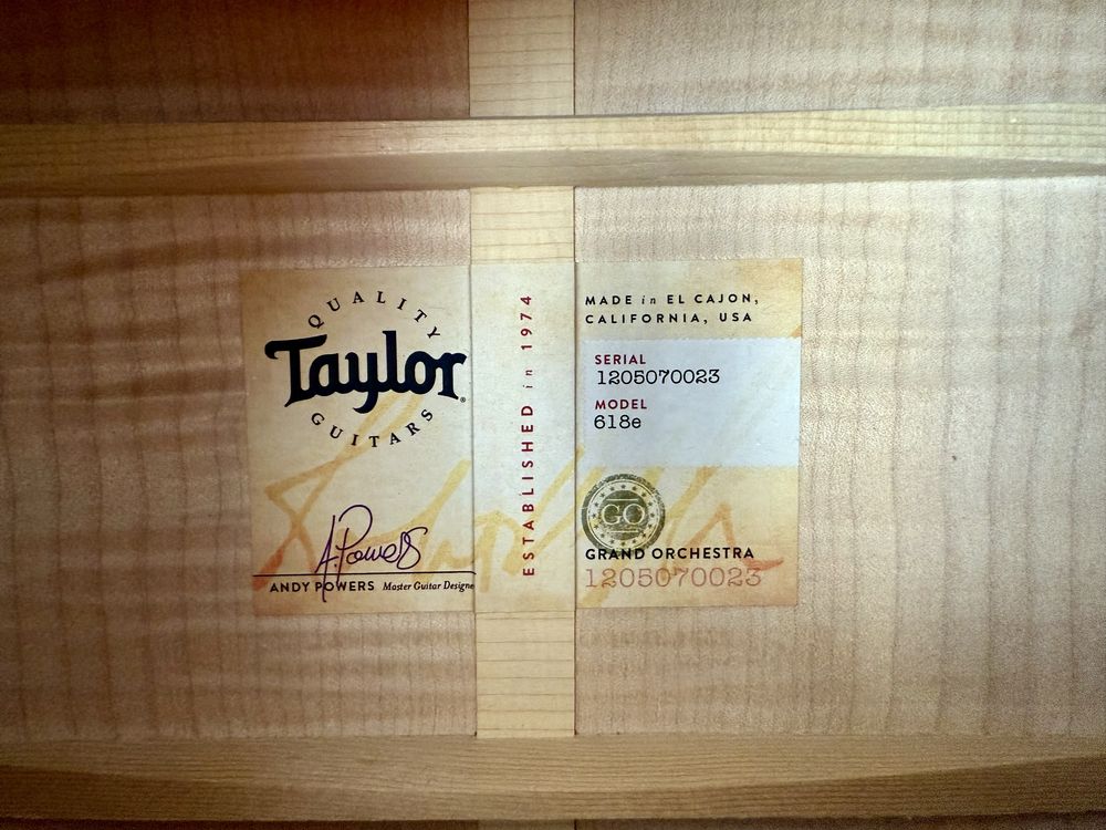 Taylor 618e Grand Orchestra – Como Nova