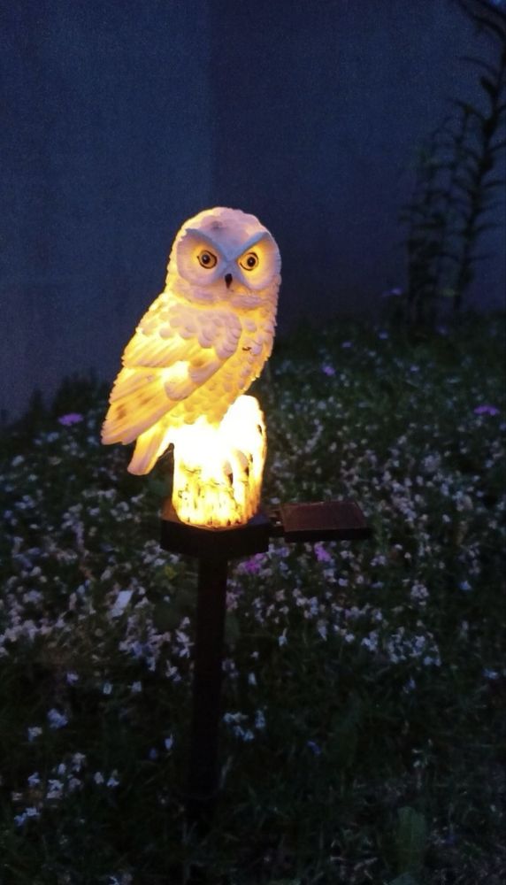 Lampka Solarna Ogrodowa Sowa Oświetlenie LED