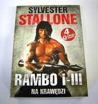 DVD Sylwester Stallone 4QDVD BOX Rambo 1-3 + Na Krawędzi