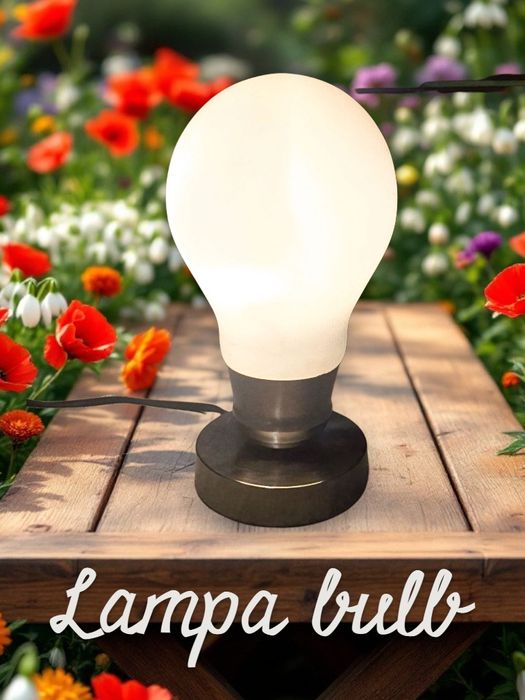 Lampa stołowa "Bulb" ze szkła vintage / lata 90.