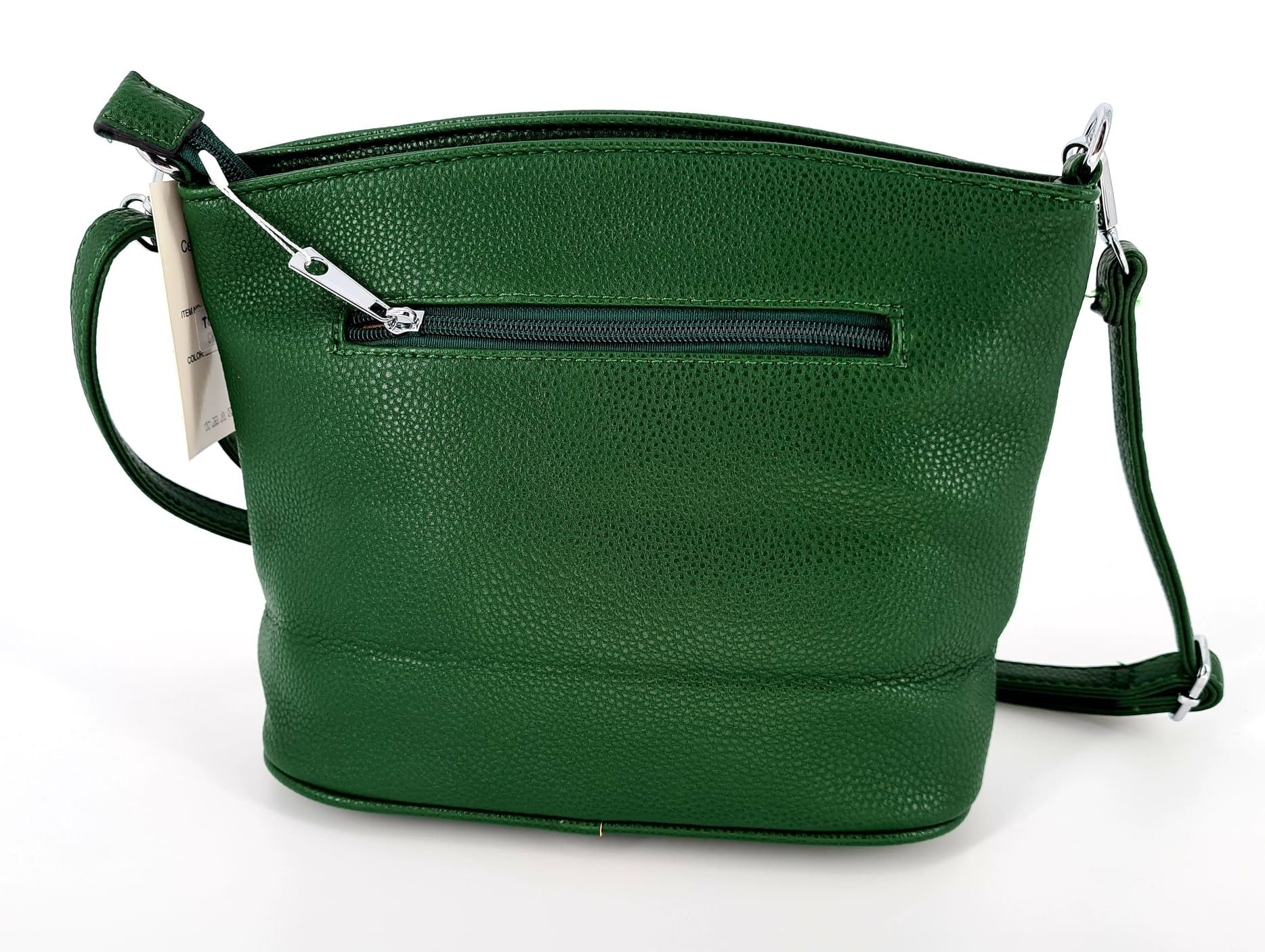 Nowa modna torebka na ramię marki Marco Contti zielona ciemna