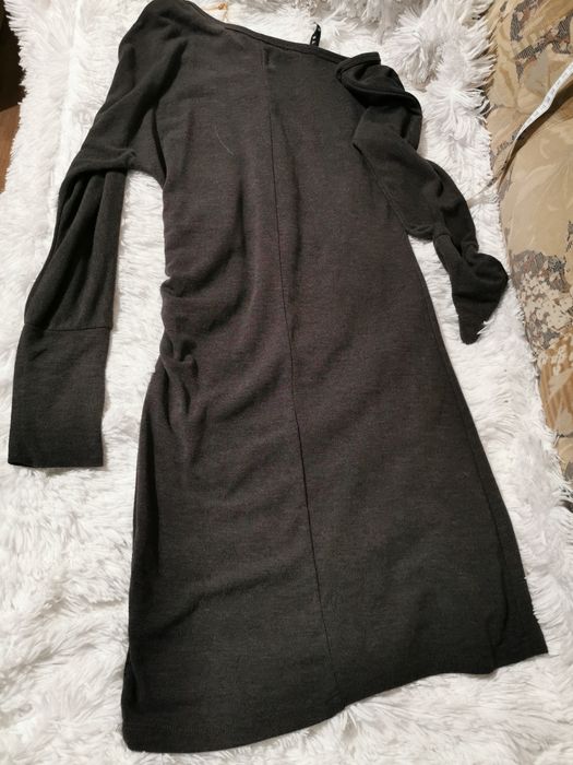 Długa tunika/sukienka ciemny szary kolor